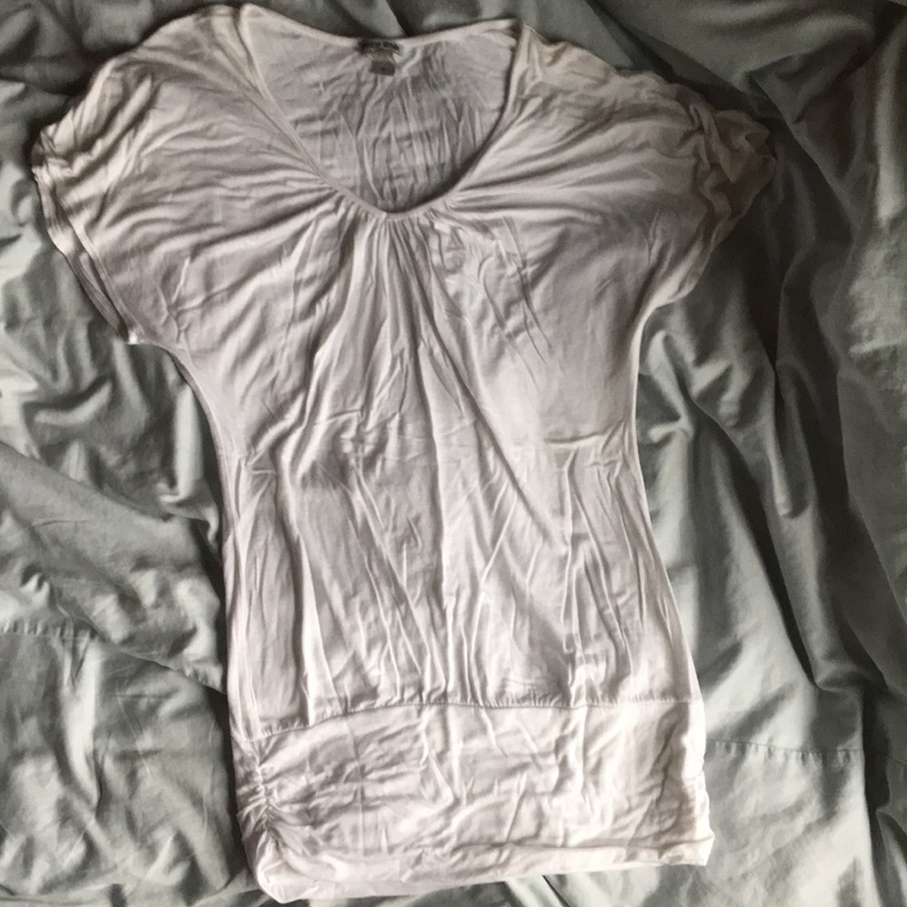 White ruched tunic